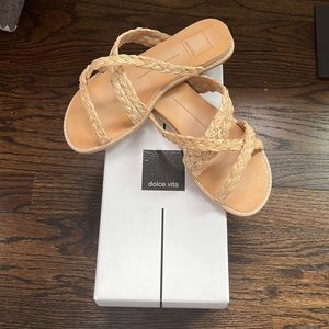 Dolce Vita Natural Raffia Sandals